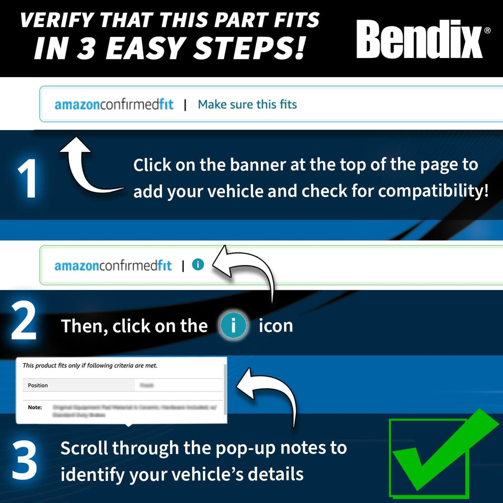 Bendix Premium SBC11 Ceramic Front Brake Pads for Select Models Dodge Dart,Ford Fairlane,Falcon,Sedan Delivery,Mustang,Ranchero,Mercury Comet,Cougar,Cyclone,Plymouth Barracuda,Duster,Scamp,Valiant