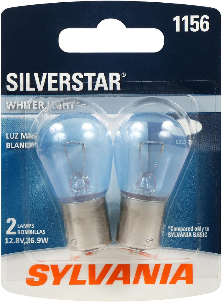 SYLVANIA - 3157  3157ST.BP2 SilverStar Mini Bulb - Brighter and Whiter Light, Ideal for Daytime Running Lights (DRL) and Back-Up/Reverse Lights (Contains 2 Bulbs)