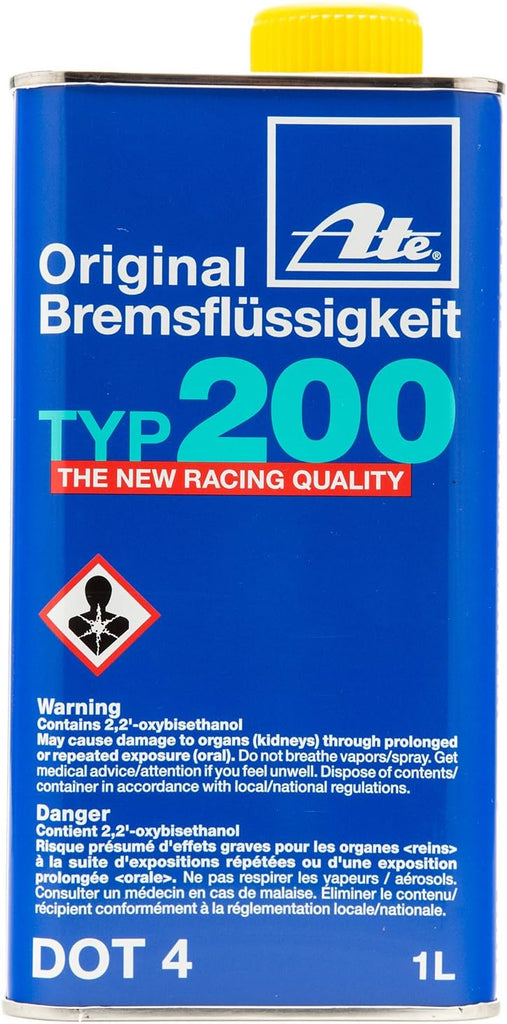 ATE 706202 Original TYP 200 DOT 4 Brake Fluid - 1 Liter, 10 Pack