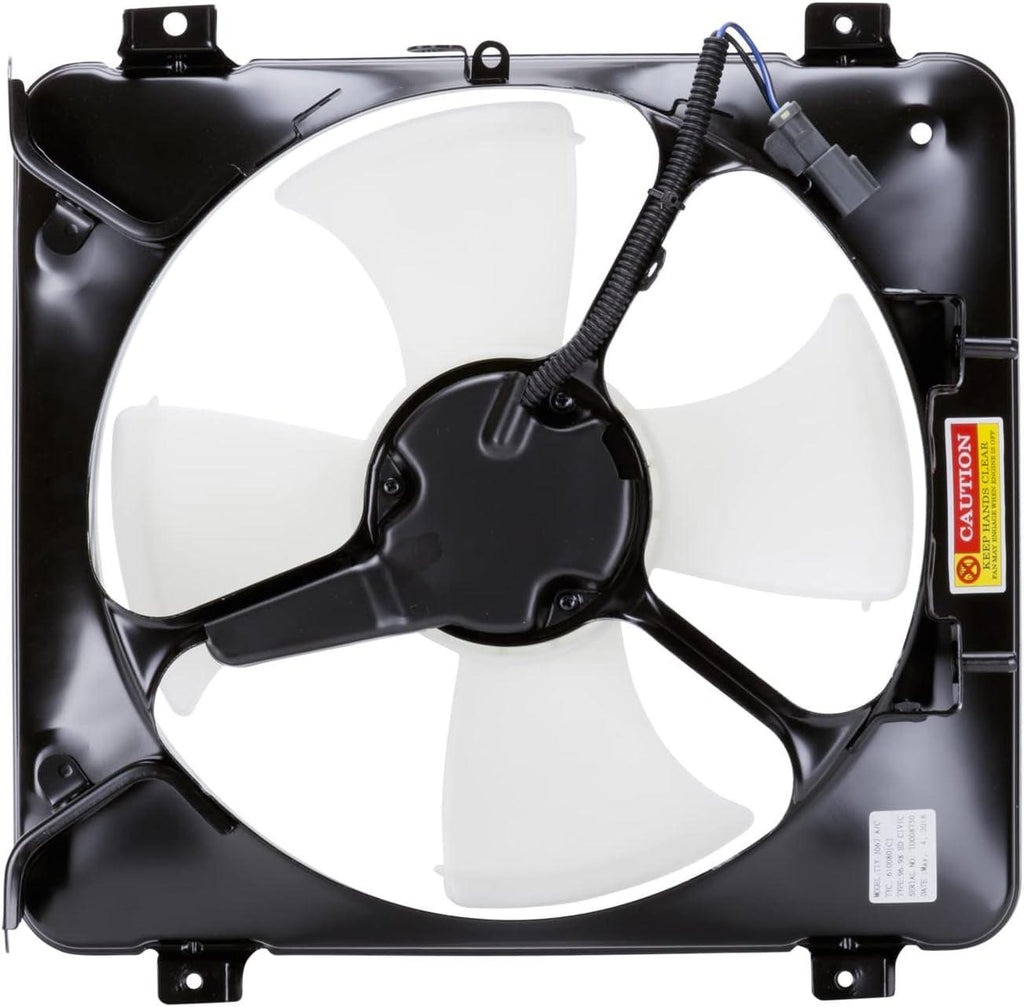 TYC  Replacement Condenser Cooling Fan Assembly for '96-'98 Honda Civic