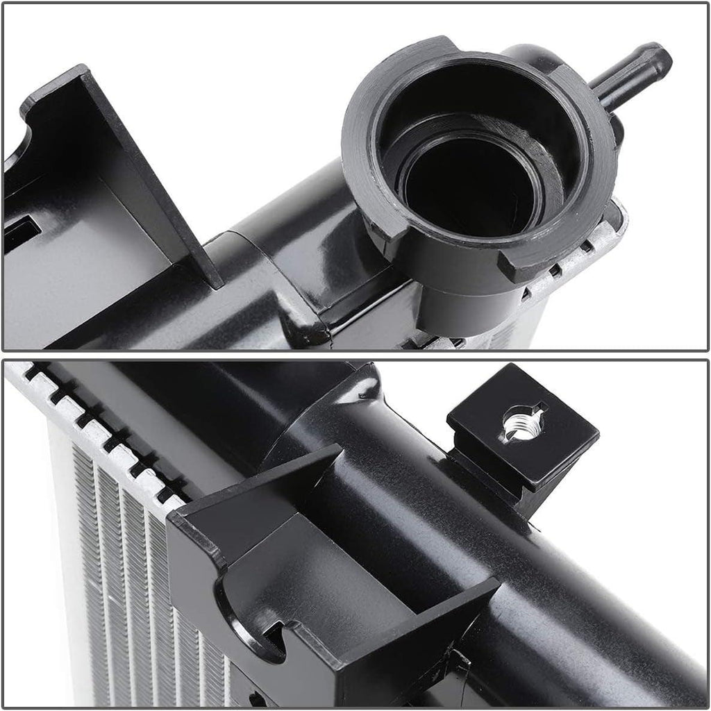 OEM-RA-2883 1-Row OE Style Bolt-On Aluminum Core Radiator Replacement Compatible with 05-11 Dakota / 06-09 Raider at MT, 21-7/8" W X 17-11/16" H X 1" D, 1-9/16" Inlet, 1-13-16" Outlet