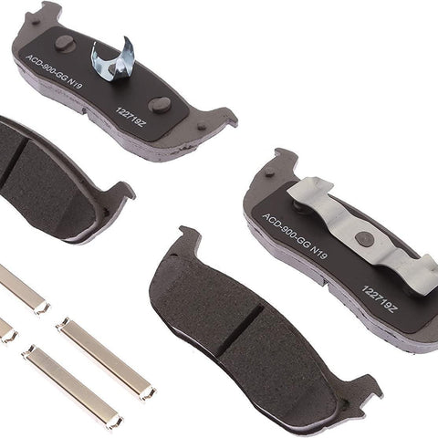 Silver 14D711CHF1 Ceramic Rear Disc Brake Pad Set with Clips