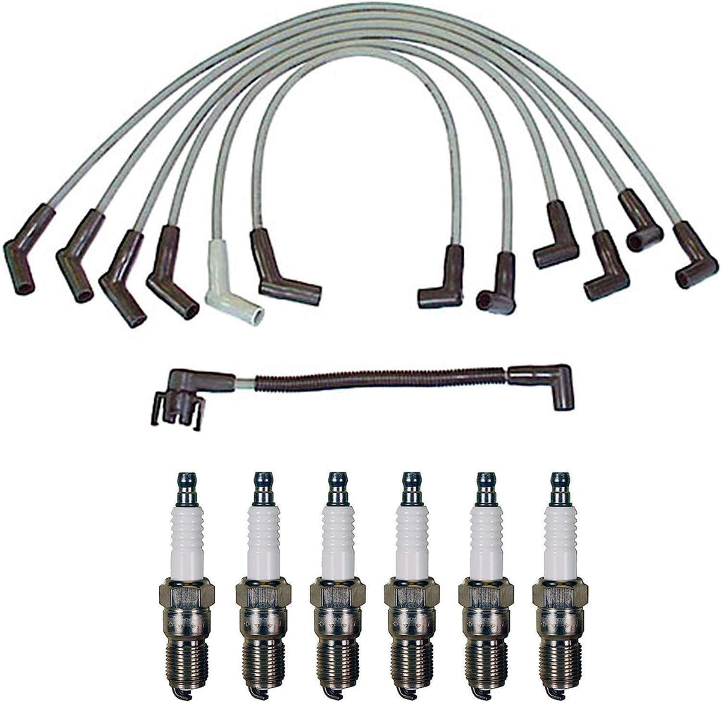 Denso Wire Set 8Mm and 6 U-Groove Spark Plugs 0.032 Kit for Mazda B3000 3.0L V6 VIN U