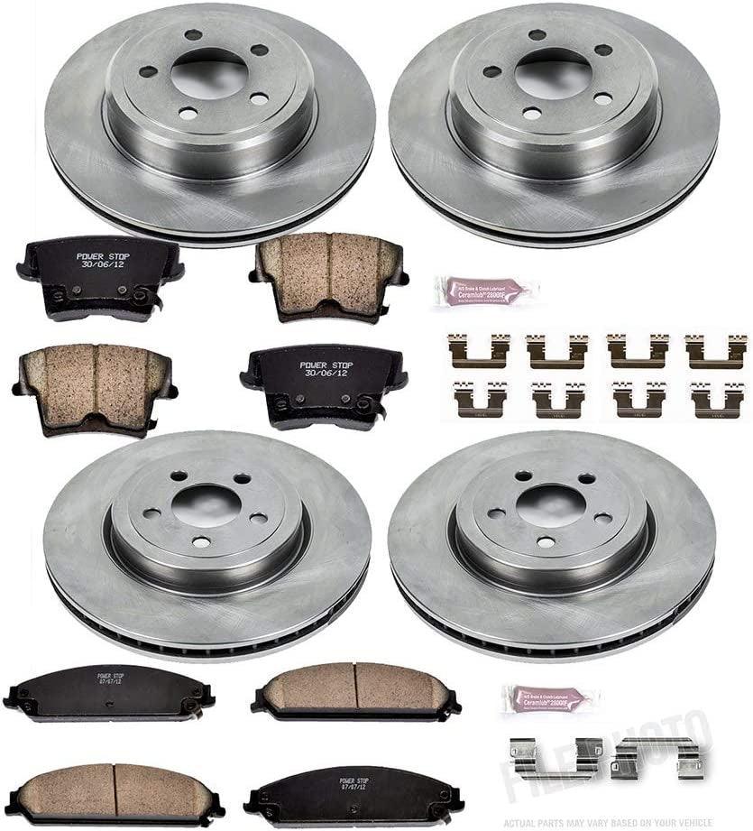 KOE2853 Autospecialty Front and Rear Replacement Brake Kit-Oe Brake Rotors & Ceramic Brake Pads