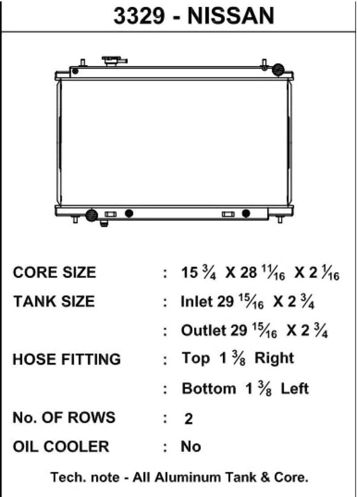 3329 High Performance Radiator