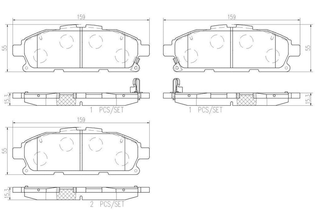 Brembo Front Disc Brake Pad Set for 11-17 Nissan Quest (P56110N)