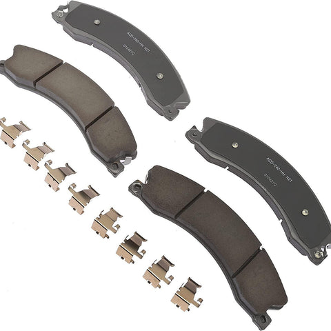 Silver 14D1411CHF1 Ceramic Disc Brake Pad Set with Clips