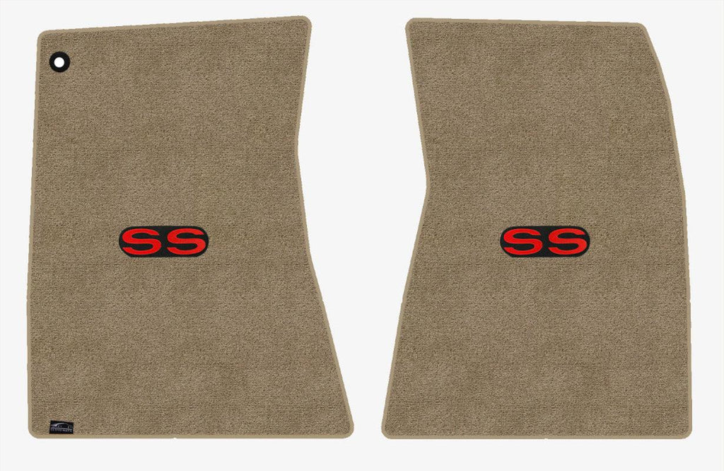 Lloyd Ultimat Front Carpet Mats for '68-69 Chevy Malibu W/Red on Black SS Logo