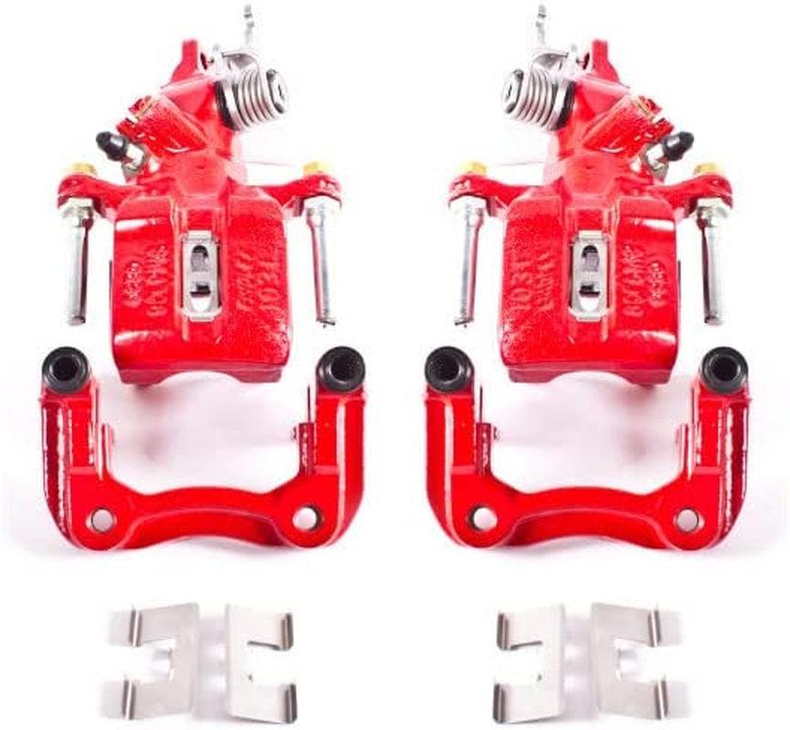 Rear S2068 Pair of High-Temp Red Powder Coated Calipers