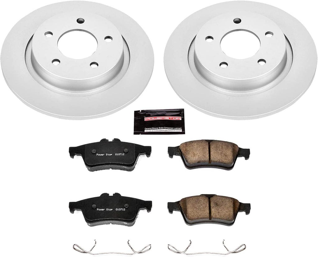 CRK129 Coated Brake Rotor & Ceramic Brake Pads- Rear