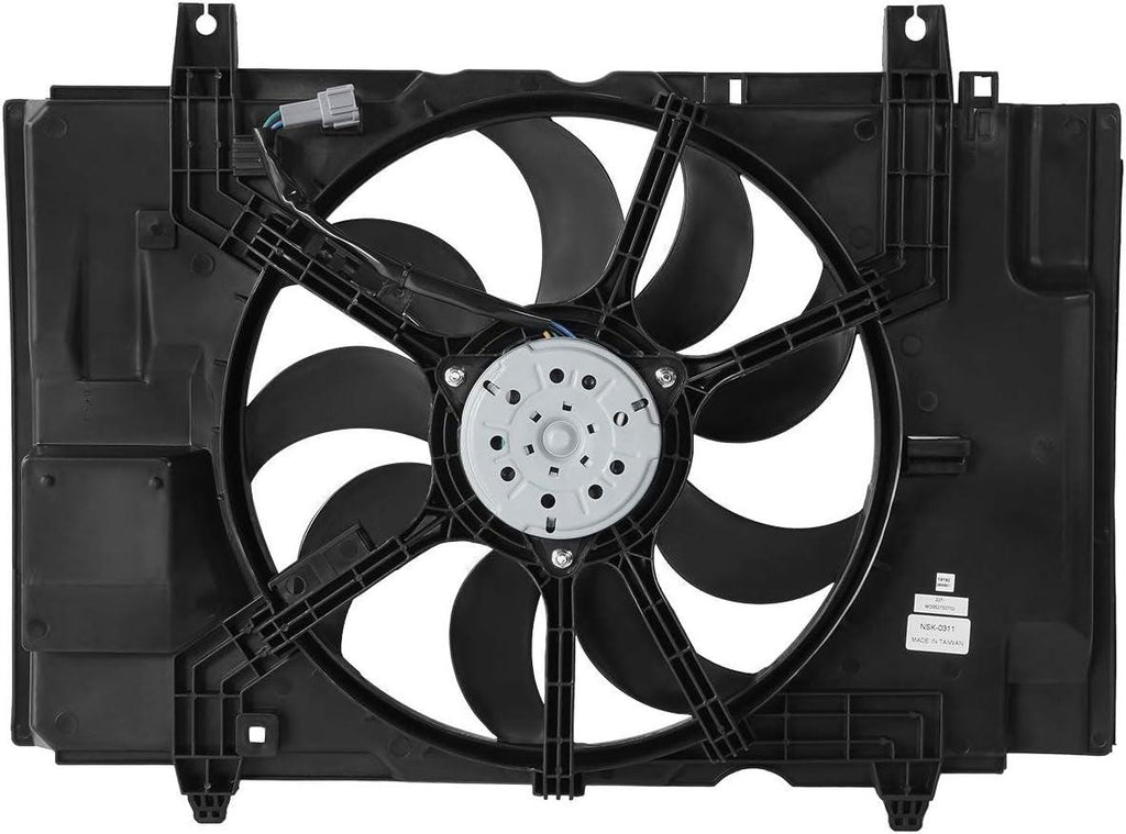 OEM-RF-0227 Factory Style Radiator Cooling Fan Assembly Cooling Efficiency Improved Direct Replacement [Compatible with 09-14 Nissan Cube]