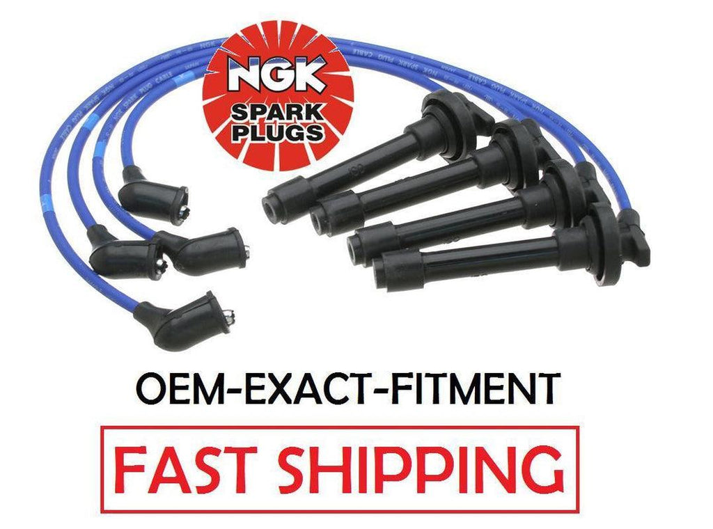 Acura Integra NGK Japan Blue Spark Plug Wire Set HE82+NGK V-Power Spark Plugs