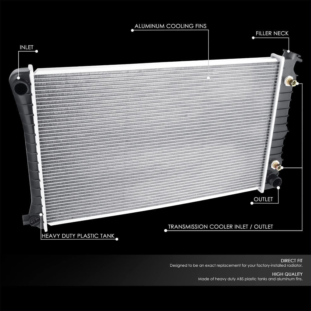 OEM-RA-921 OE Style 1-Row Aluminum Cooling Radiator Compatible with 88-91 Buick Lesabre Reatta Delta 88/88-90 Electra