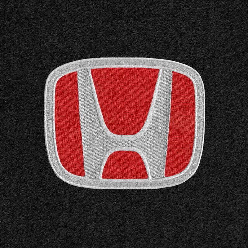 Lloyd Luxe Front & Rear Mats for '82-83 Honda Accord W/Red on Black Honda H
