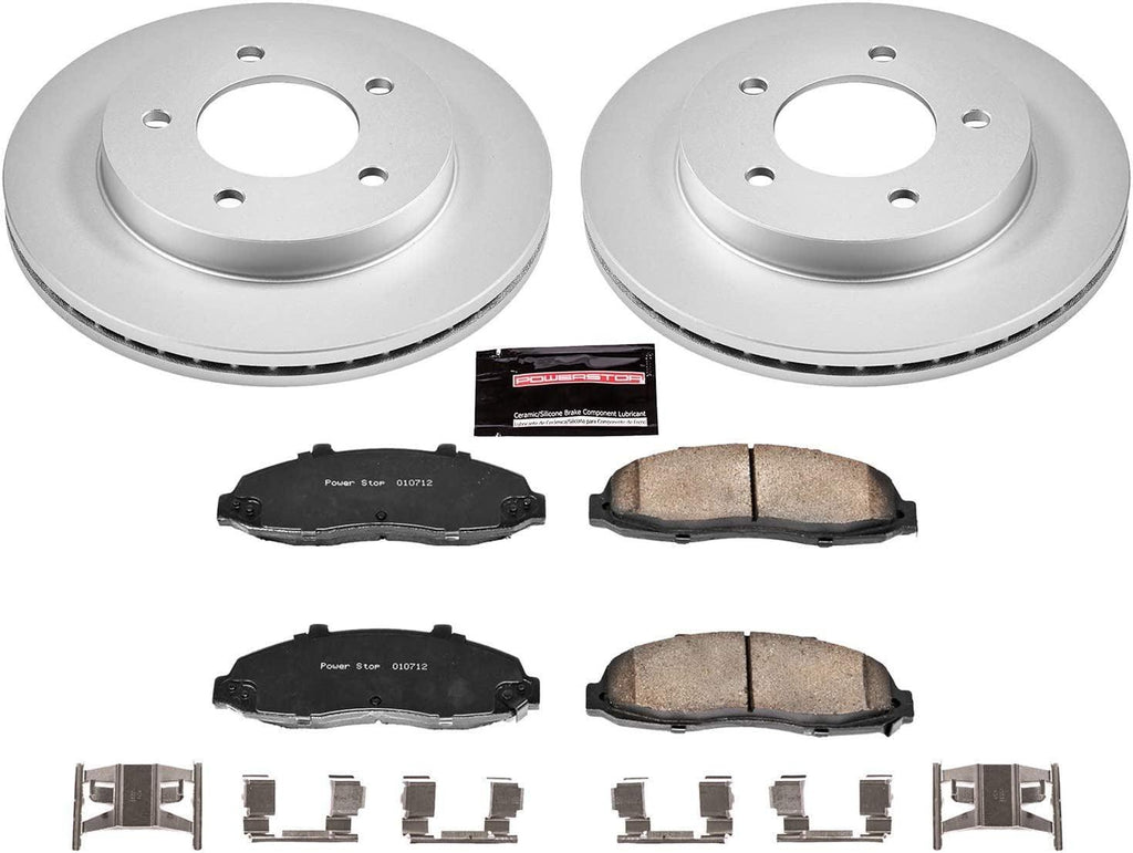 CRK1866 Coated Brake Rotor & Ceramic Brake Pads- Front