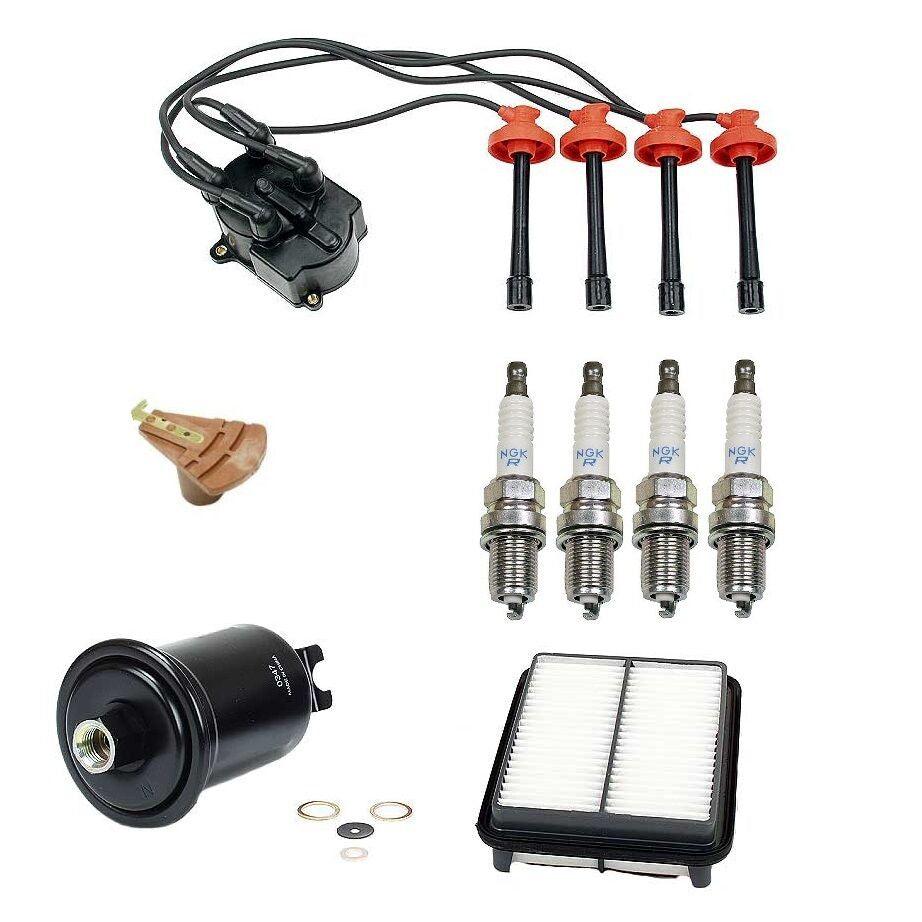 For Toyota Camry 86-91 Tune up Kit Filters Kap Rotor Spark Plugs & Wire Set