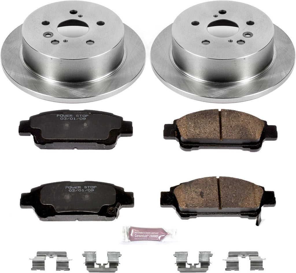 KOE5498 Autospecialty Rear Replacement Brake Kit-Oe Brake Rotors & Ceramic Brake Pads