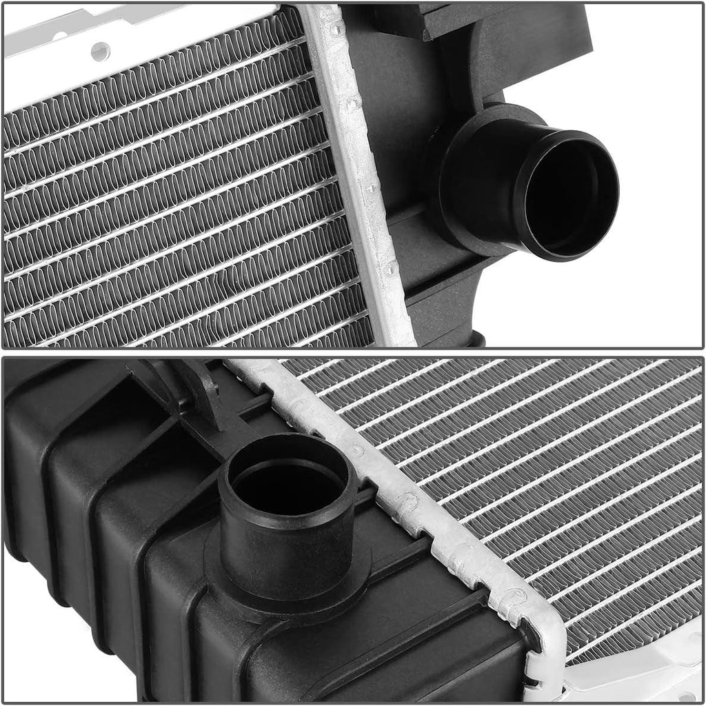 OEM-RA-13242 OE Style 1-Row Aluminum Core Radiator Compatible with 10-11 Cadillac SRX 2.8L,24-7/16" W X 21-3/4" H X 1-1/16" D,1-3/8" Inlet / 1-3/8" Outlet