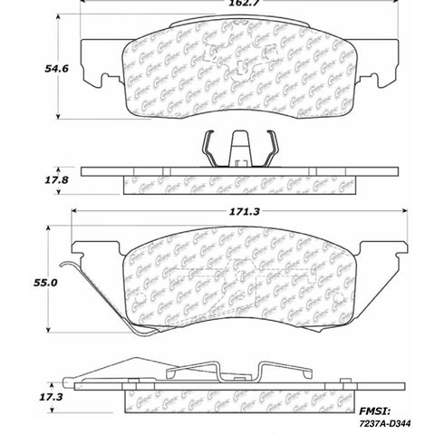 Centric Front Disc Brake Pad for 1987-1990 Dakota (102.03440)