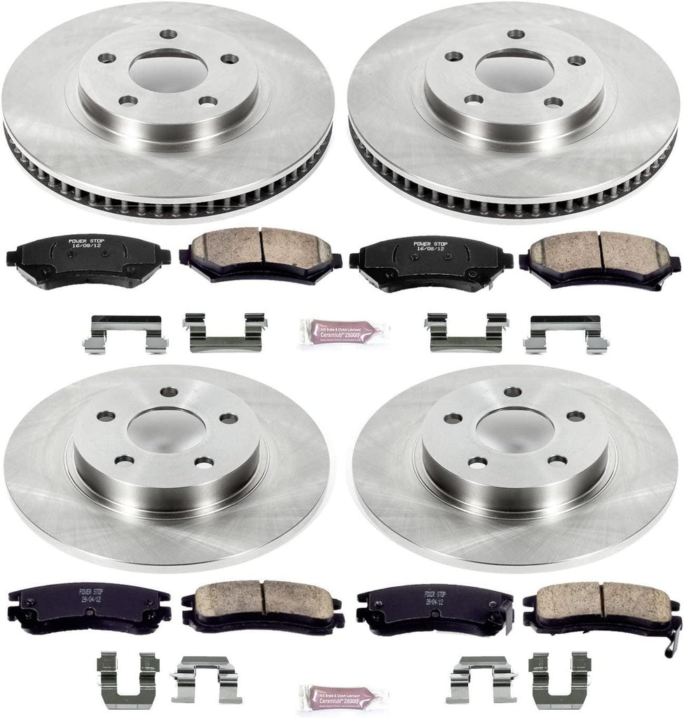 KOE1545 Autospecialty Front and Rear Replacement Brake Kit-Oe Brake Rotors & Ceramic Brake Pads