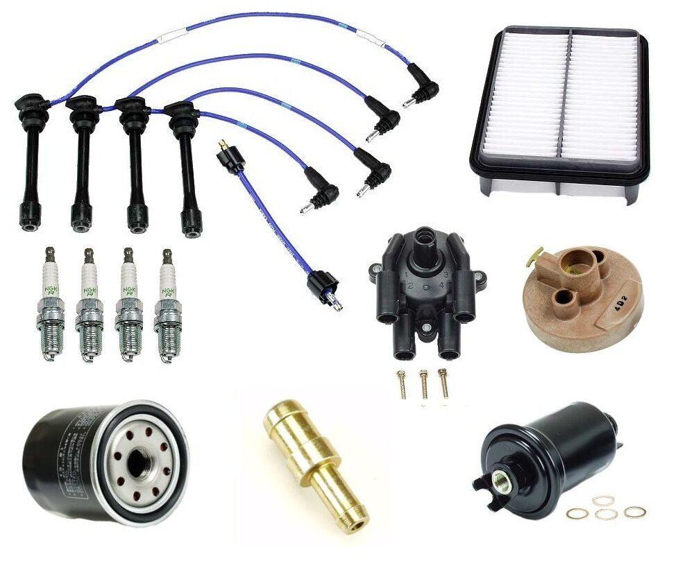 For Toyota Previa 2.4L Ignition Tune up Kit Filters Cap Rotor Spark Plugs Wire
