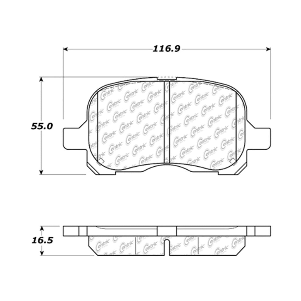 Centric Parts Disc Brake Pad P/N:102.07410