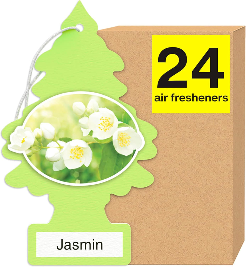 LITTLE TREES Air Fresheners Car Air Freshener. Hanging Tree Provides Long Lasting Scent for Auto or Home. Black Ice, 24 Air Fresheners