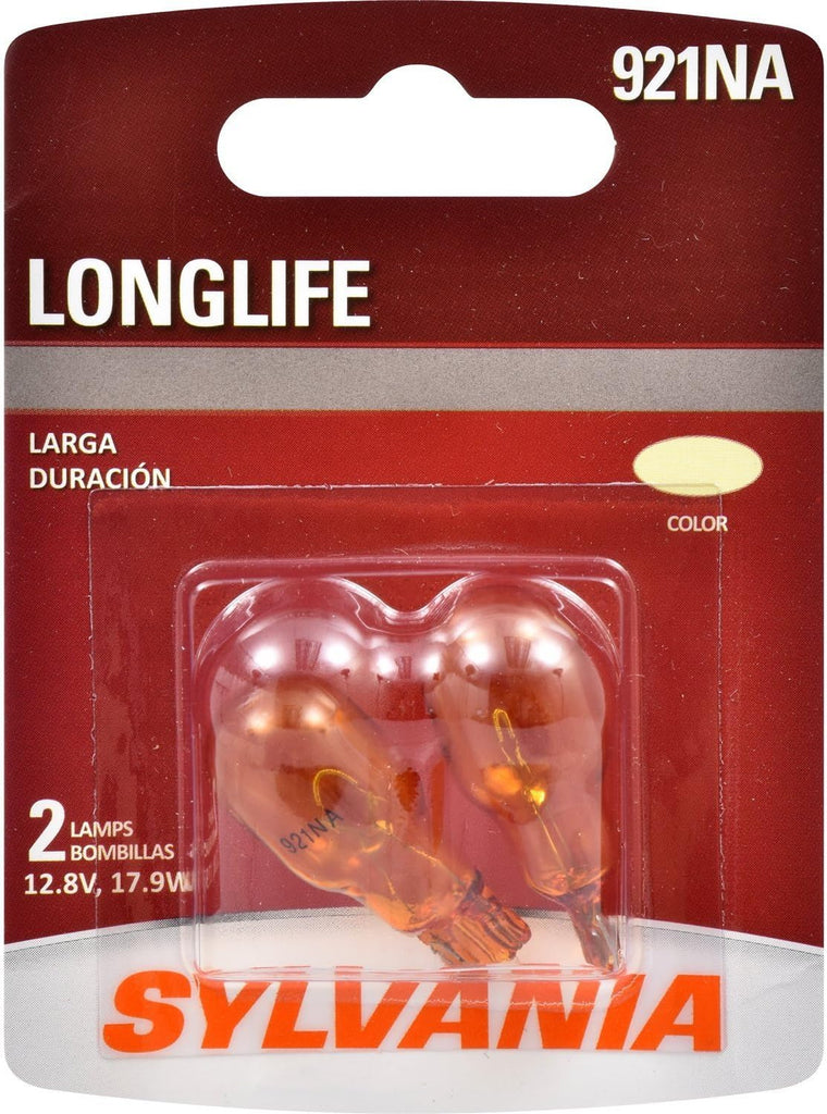 SYLVANIA - 921NA Long Life Miniature - Amber Bulb, Ideal for Backup, Courtesy, Dome and More. (Contains 2 Bulbs)