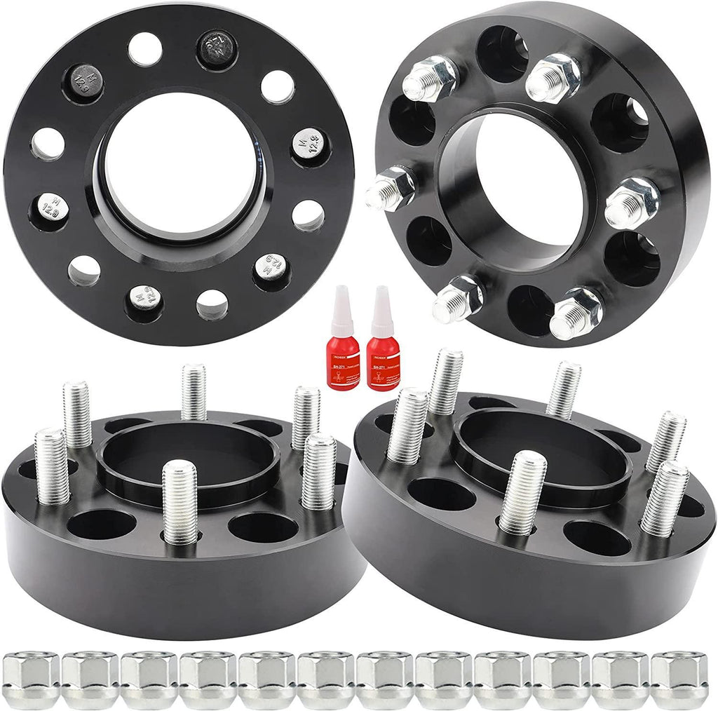 Richeer 6x5.5 Hub Centric Wheel Spacer for Sierra Silverado Avalanche 1500 Suburban Escalade Tahoe Express Savana Yukon, 4 PCS 1.5 Inch 6x139.7mm Wheel Spacers with 14x1.5 Studs & 78.1mm Bore