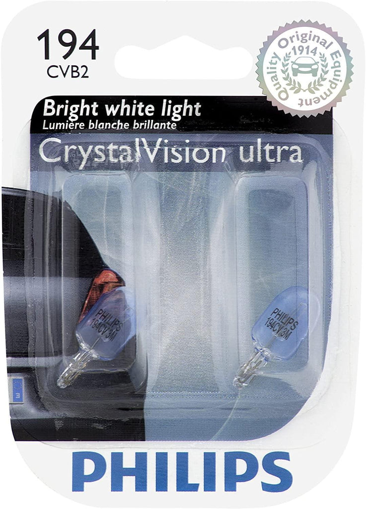 Philips 168CVB2 168 CrystalVision Ultra Miniature Bulb, 2 Pack