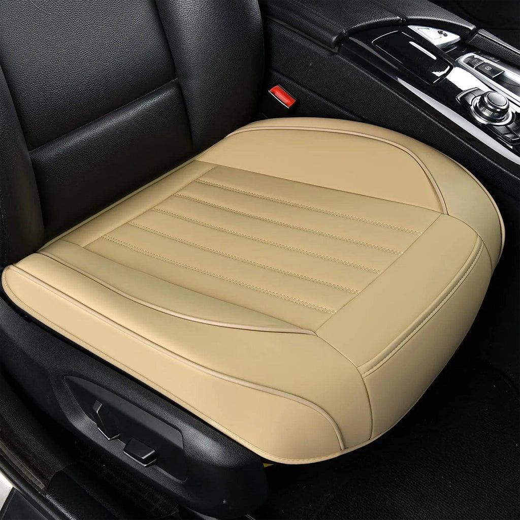 Cusaota 1 Piece Car Seat Covers Protectors for Front Seat Bottoms, Luxury PU Leather Car Interior Seat Cushion Pad Mat, Compatible with 90% Vehicles (Sedan SUV Truck Jeep ) (Gray-1Piece)