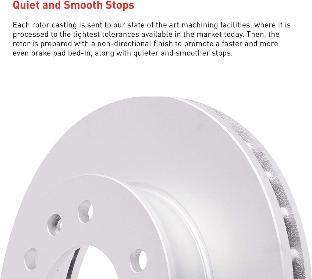 Dynamic Friction Company Rear Geospec Brake Rotors with 3000 Series Ceramic Brake Pads 4302-76081