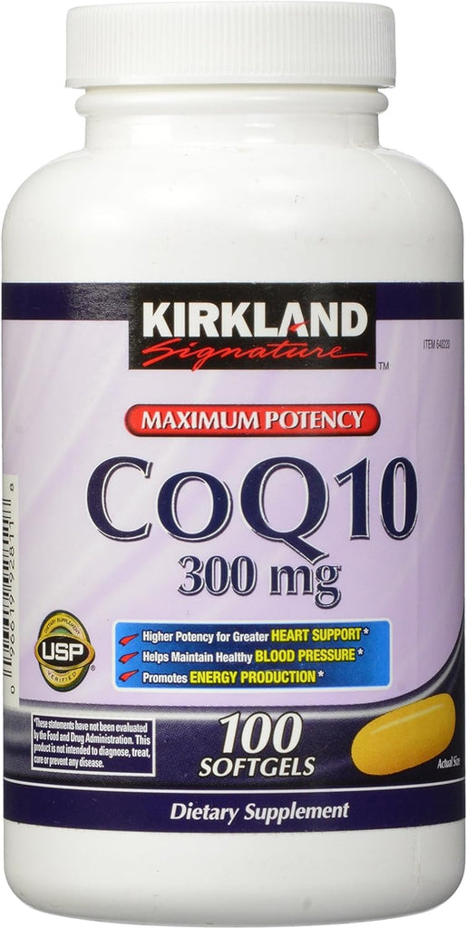 Kirkland Signature CoQ10 300 mg., 100 Softgels (3 Pack)