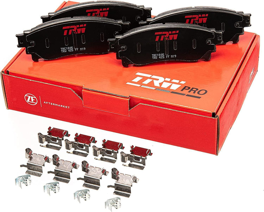 TRW Pro TRC0741 Disc Brake Pad Set For Toyota Corolla 1998-2002, Front, And Other Applications