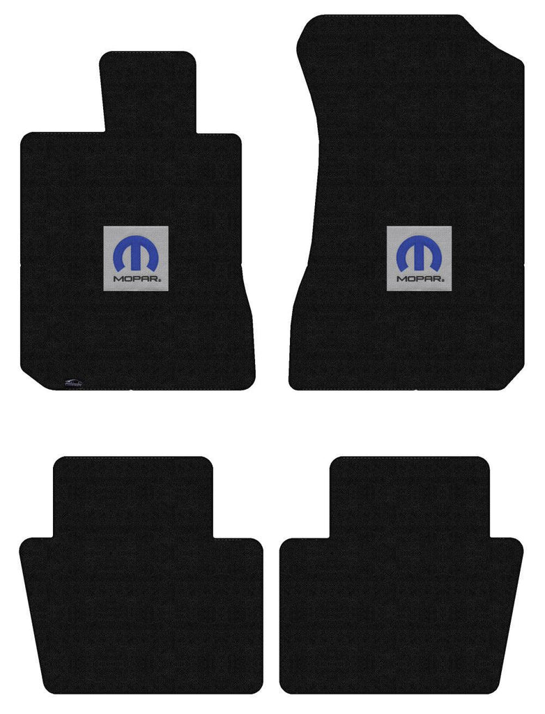 Lloyd Luxe Front & Rear Carpet Mats for '93-94 Dodge Colt W/Blue M-Mopar Logo