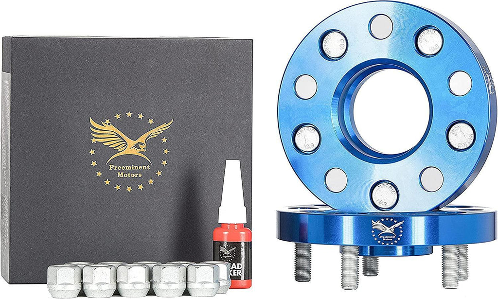 Wheel spacer 4 pcs 5X4.5/5X114.3 Forged Hubcentric Wheel Spacers 20mm | 64.1mm hub M12x1.5 Studs, Compatible with Honda Accord Civic CR-V Element Acura 13-19 ILX 15-19 TLX 04-14 TSX 01-06 MDX, Blue