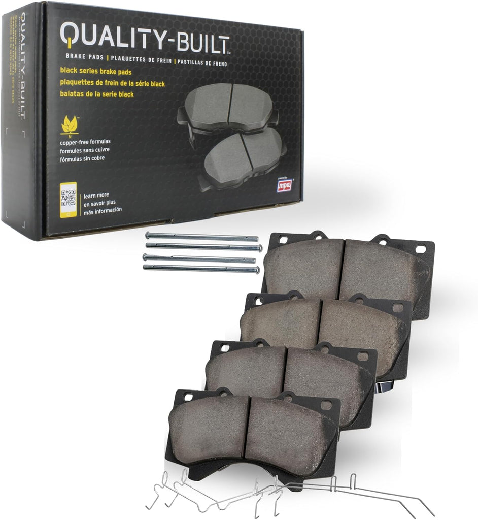 QUALITY-BUILT Black Series Ceramic Front Brake Pads 1003-0741C Compatible with 1998-2002 Chevrolet Prizm; 1998-2002 Toyota Corolla