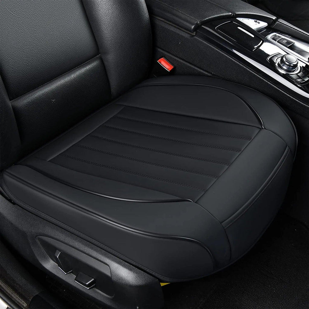 Cusaota 1 Piece Car Seat Covers Protectors for Front Seat Bottoms, Luxury PU Leather Car Interior Seat Cushion Pad Mat, Compatible with 90% Vehicles (Sedan SUV Truck Jeep ) (Gray-1Piece)