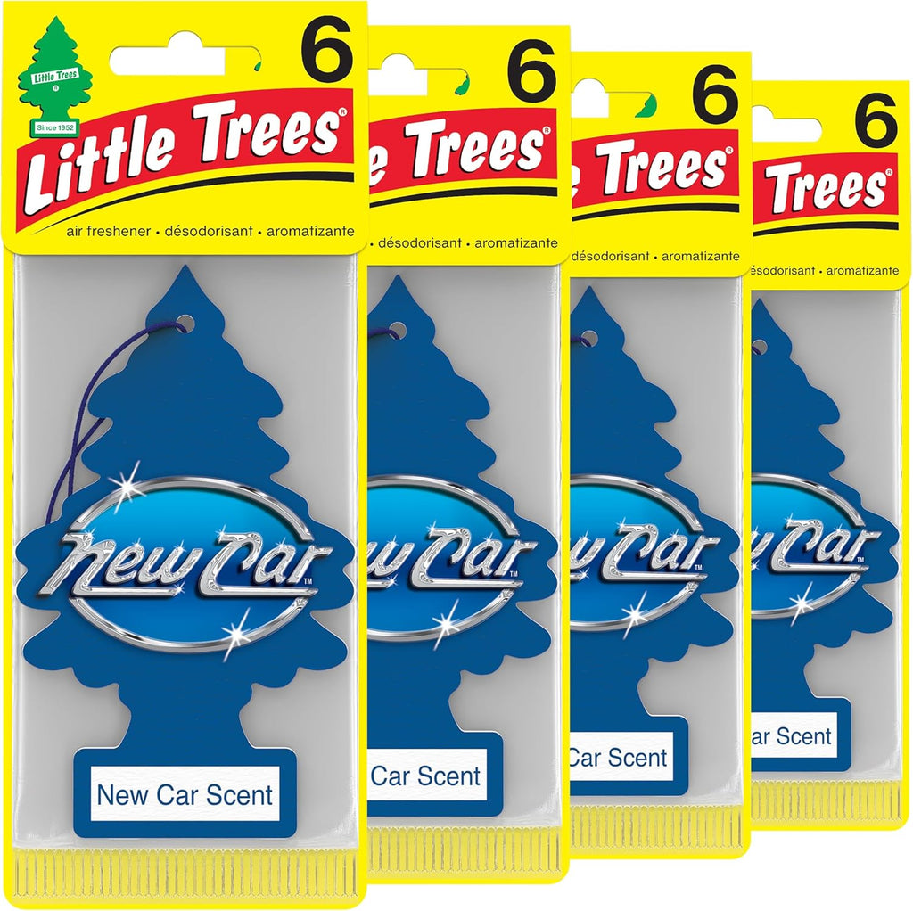 LITTLE TREES Air Fresheners Car Air Freshener. Hanging Tree Provides Long Lasting Scent for Auto or Home. Black Ice, 24 Air Fresheners