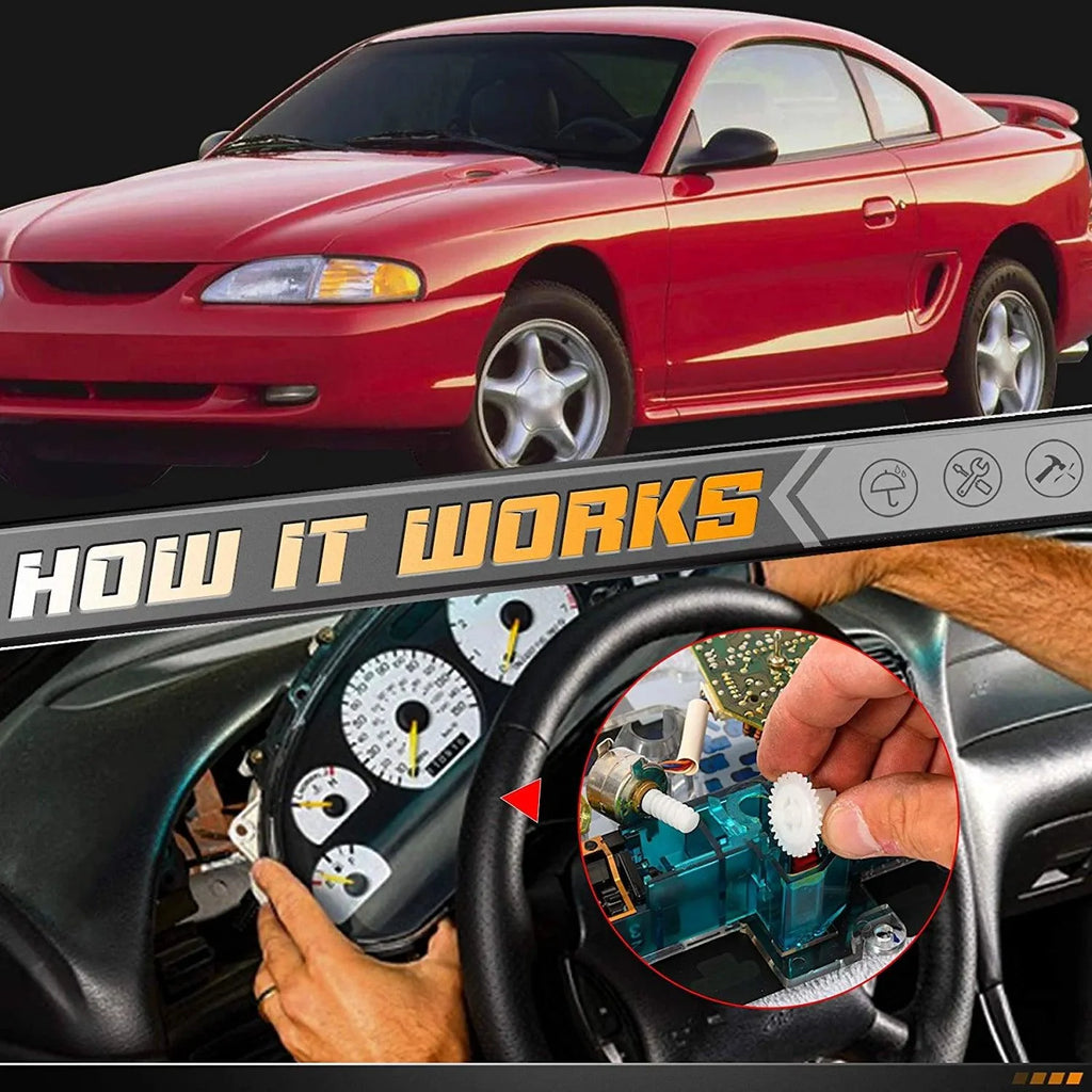 HERCOO Speedometer Odometer Gear Repair Kit New Speedo Gear Cluster Compatible with Ford Mustang 1994 1995 1996 1997 1998, Pack of 2