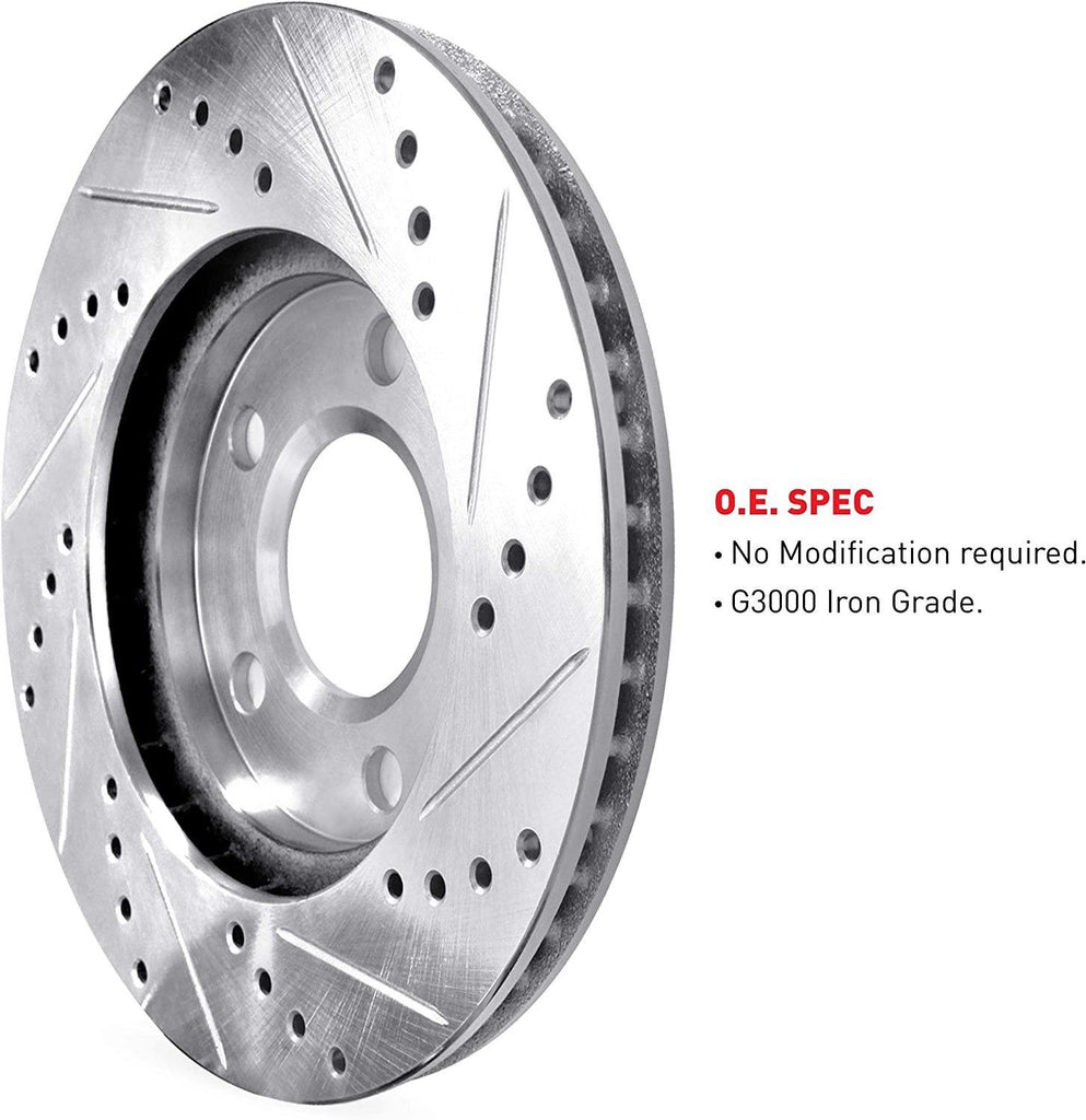R1 Concepts Front Brakes and Rotors Kit |Front Brake Pads| Brake Rotors and Pads| Ceramic Brake Pads and Rotors |fits 2003-2009 Toyota 4Runner, 2005-2021 Toyota Tacoma, 2007-2014 Toyota FJ Cruiser