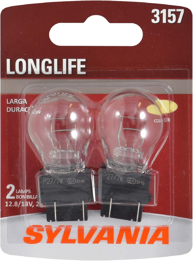SYLVANIA 3157LL.BP2  3157 Long Life Miniature Bulb, (Contains 2 Bulbs)