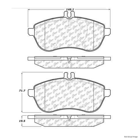 Centric Front Disc Brake Pad for Mercedes-Benz (102.13400)