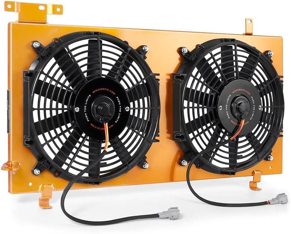 Plug-N-Play Performance Aluminum Fan Shroud Kit Compatible with Subaru Impreza WRX/STI 2008-2015, Gold