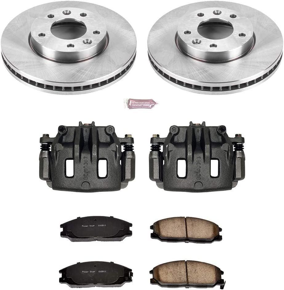 KCOE6108 Autospeciality Replacement Front Caliper Kit- OE Rotors, Ceramic Brake Pads, Calipers