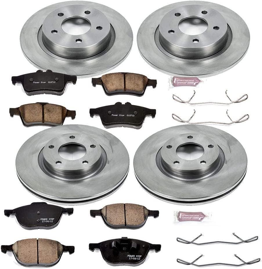 KOE126 Autospecialty Front and Rear Replacement Brake Kit-Oe Brake Rotors & Ceramic Brake Pads
