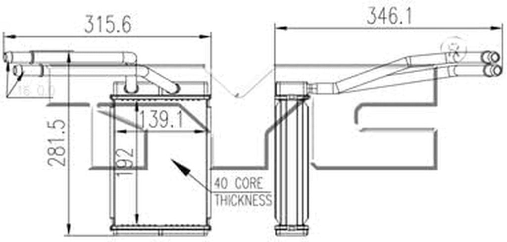 96108 Replacement Heater Core, 1 Pack