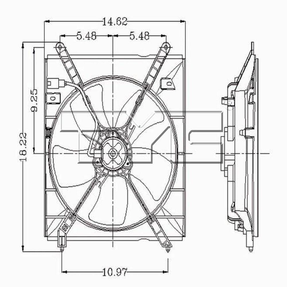 600110 PRODUCTS Cooling Fan Assembly Replacement for 00-01 TOYOTA CAMRY Fits 2001 Hyundai Tiburon
