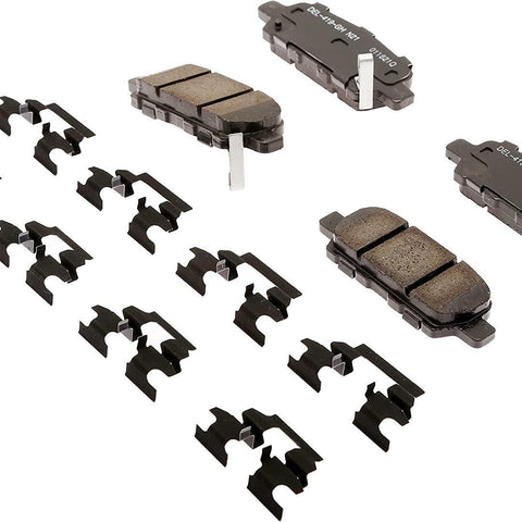 Gold 17D905CHF1 Ceramic Rear Disc Brake Pad Kit with Clips