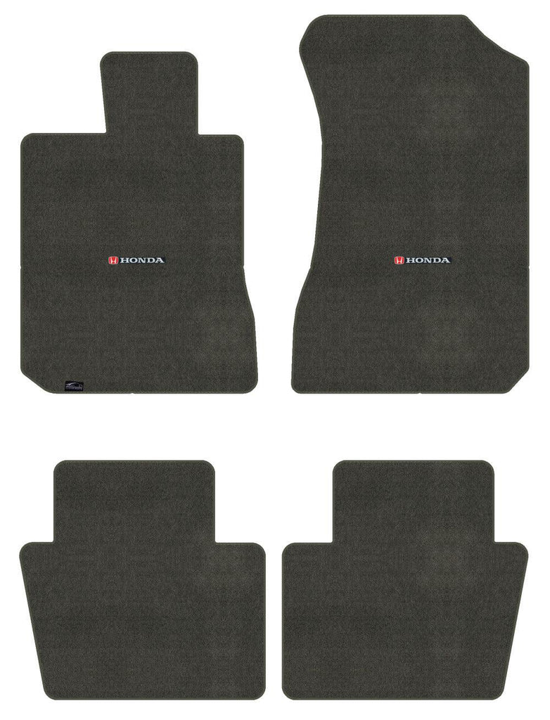 Lloyd Velourtex Front & Rear Mats for '82-83 Accord W/Red & Black Honda H & Word
